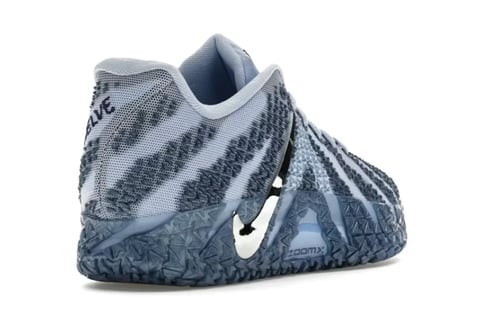 Nike Ja 3 All-Star rear view gray and white basketball shoe